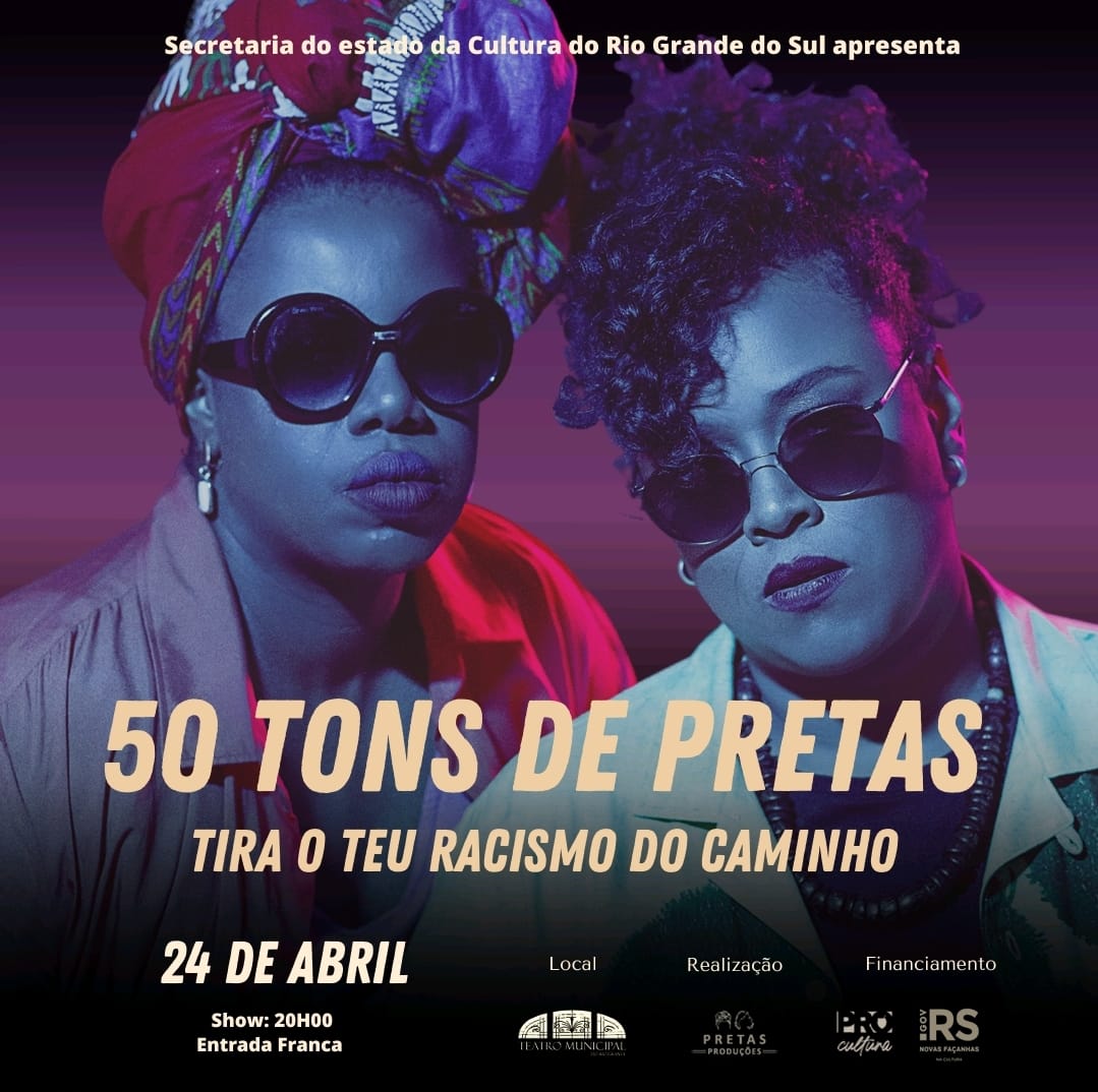 Show musical “Tira o teu Racismo do Caminho”, gratuito no Teatro Municipal